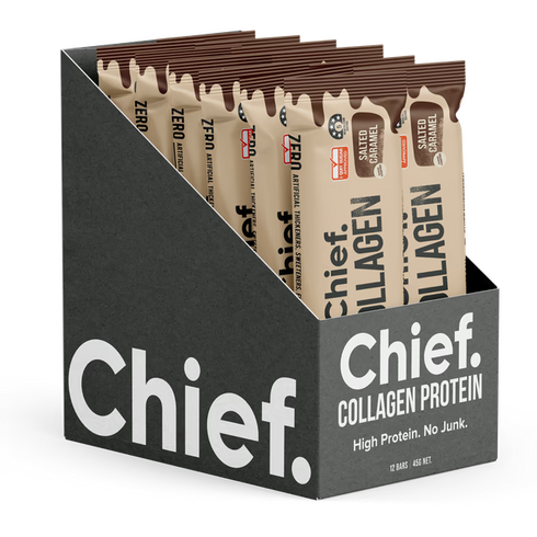 Collagen Protein Bar Choc Salted Caramel 45g-Chief Nutrition-Matakana Pharmacy