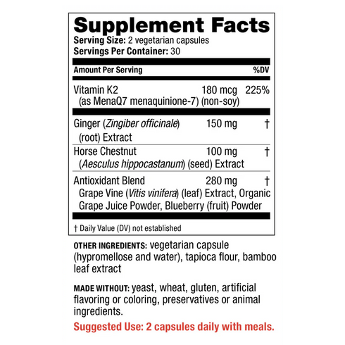 Image of Circulation VA 60 caps supplement facts