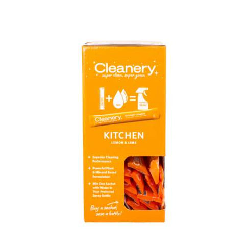 Cleanery Lemon & Lime Kitchen Cleaner Inner (30 x 16g Sachets)-Cleanery-Matakana Pharmacy