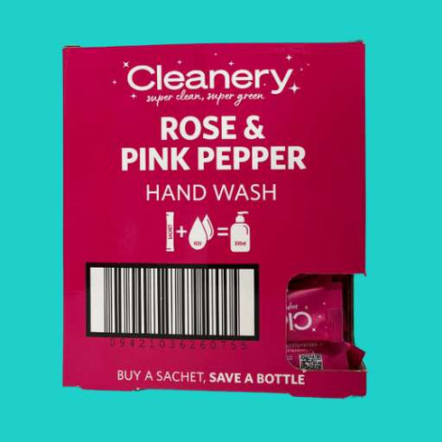 Cleanery Rose & Pink Pepper Hand Wash Inner (25 x 12.5g Sachets)-Cleanery-Matakana Pharmacy
