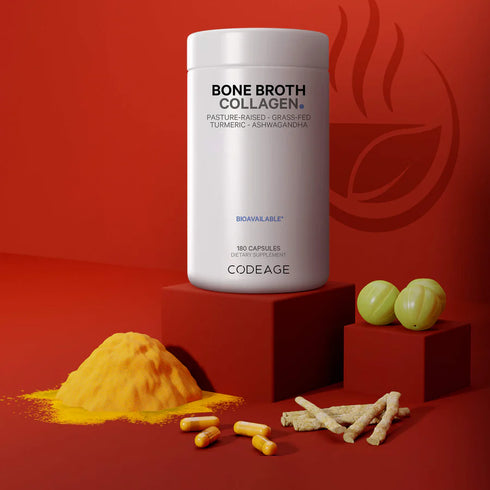 Bone Broth Collagen 180 Capsules-CODEAGE-Matakana Pharmacy