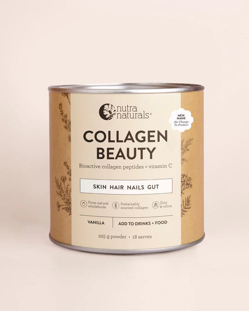 Collagen Beauty Vanilla 225g-Nutra Organics-Matakana Pharmacy
