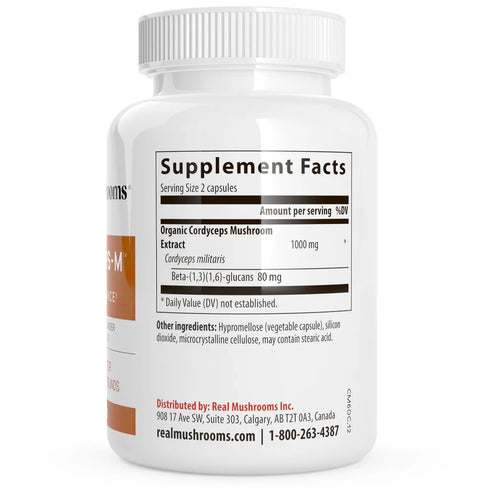 Cordyceps M 120 Capsules-Real Mushrooms-Matakana Pharmacy