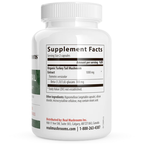 Turkey Tail Extract 90 Capsules-Real Mushrooms-Matakana Pharmacy