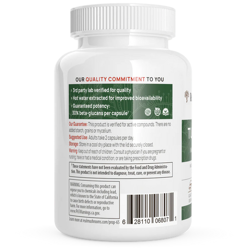 Turkey Tail Extract 90 Capsules-Real Mushrooms-Matakana Pharmacy