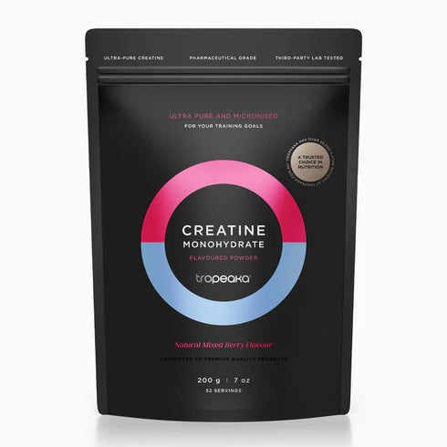 Creatine Monohydrate Mixed Berry Powder 200g-Tropeaka-Matakana Pharmacy