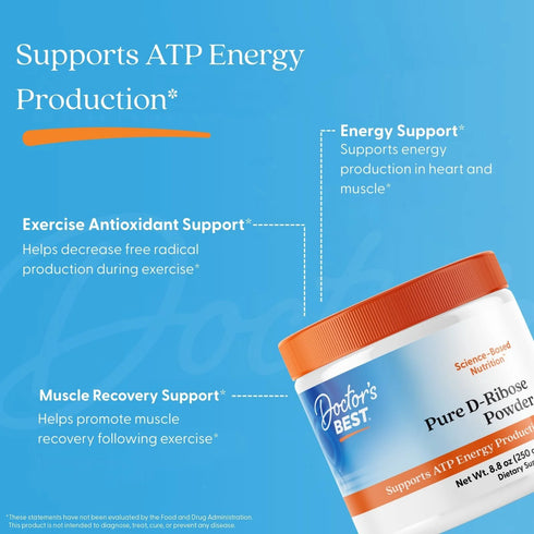 D-Ribose featuring BioEnergy Ribose Powder 250g-Doctor's Best-Matakana Pharmacy
