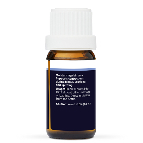 Jasmine 3% in Jojoba Essential Oil 10ml, side of the bottle showing the botanical name and directions