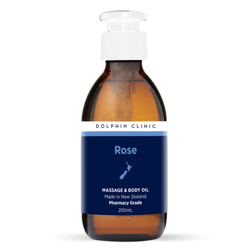 Rose Massage Oil 200ml, front of the pack
