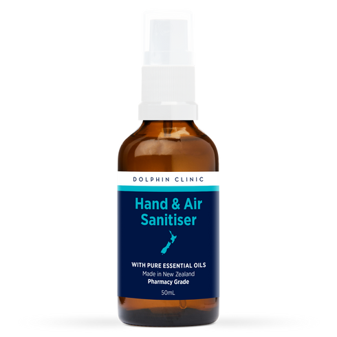 Hand & Air Sanitiser 50ml, front of the pack