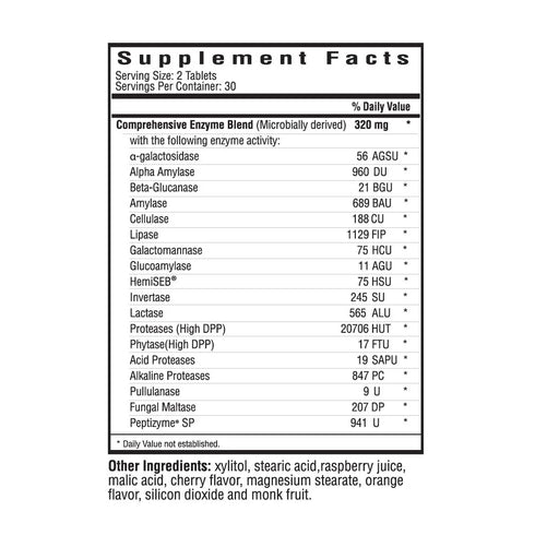 Digestive Enzymes Chewables 60tabs-Seeking Health-Matakana Pharmacy