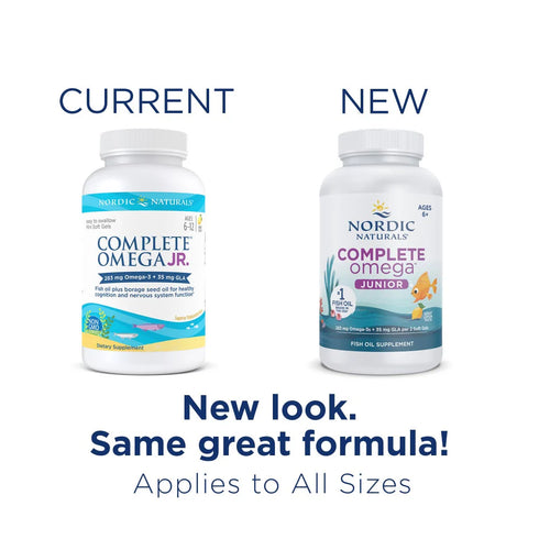 Complete Omega Junior - Lemon 90 Soft Gel Caps-Nordic Naturals-Matakana Pharmacy