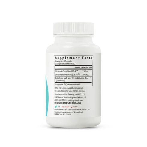DIM + I3C 60 Capsules-Seeking Health-Matakana Pharmacy