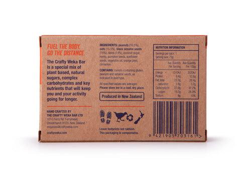 Date & Orange Snack Bar 75g | Crafty Weka-Crafty Weka-Matakana Pharmacy