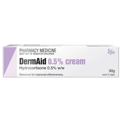 DermAid Hydrocortisone 0.5% Cream 30g-Ego Pharmaceuticals-Matakana Pharmacy