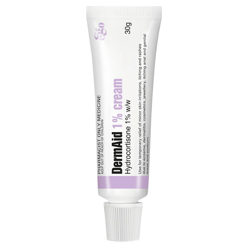 DermAid Hydrocortisone 1% Cream 30g-Ego Pharmaceuticals-Matakana Pharmacy