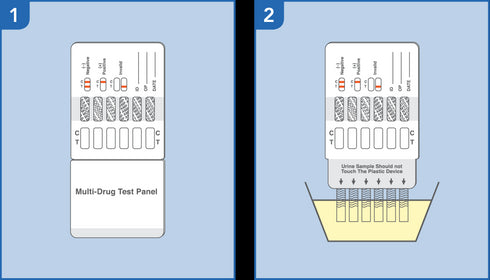 Image of PRIMA Multi Drug Home Test how to use