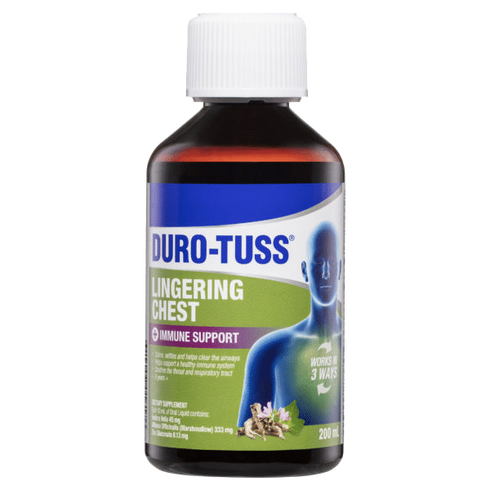 Duro-Tuss Lingering Chest+ImmneSupp 200ml-Matakana Pharmacy