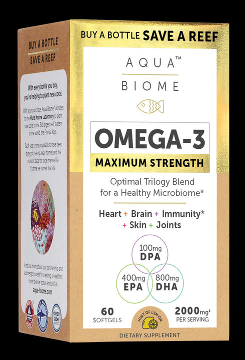 ENZYME SCIENCE Aqua-Biome Omega-3 Classic Strength 60sgcaps-Matakana Pharmacy