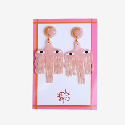 Big Birds Galaxy Pink Earrings-Studio Soph-Matakana Pharmacy
