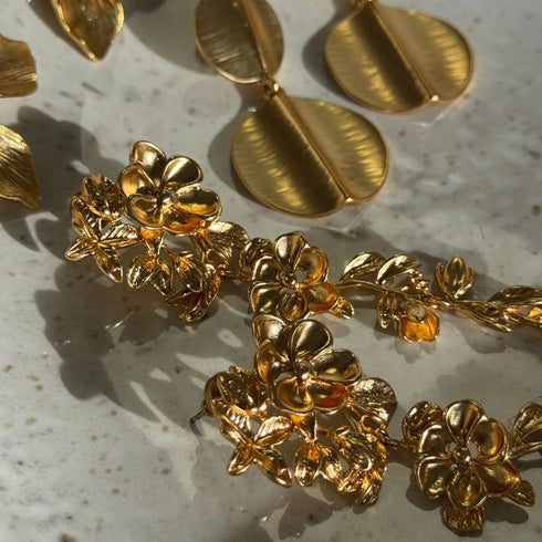 Floral Fall Earrings-Queen Of The Foxes-Matakana Pharmacy