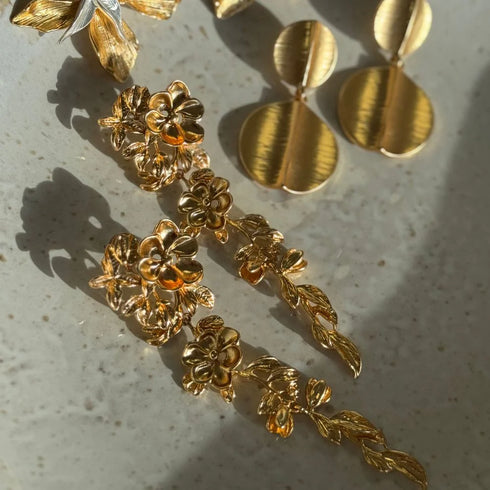 Floral Fall Earrings-Queen Of The Foxes-Matakana Pharmacy