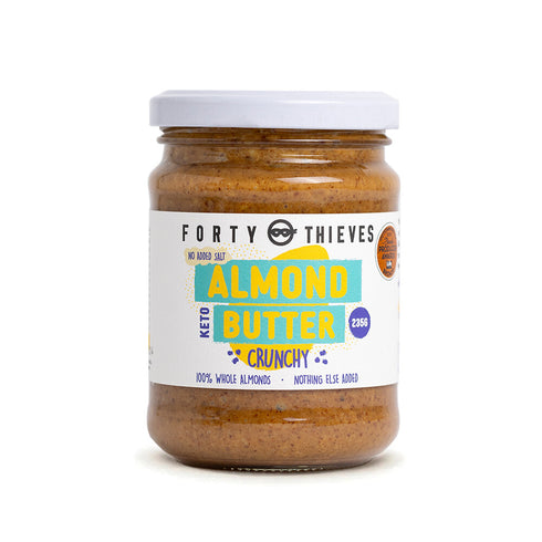 Almond Butter Crunchy 235g, front of the jar