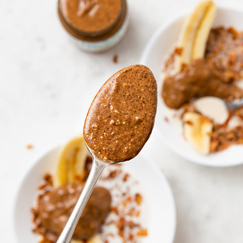 Almond Butter Smooth 235g, label showing the ingredients and nutrition panel