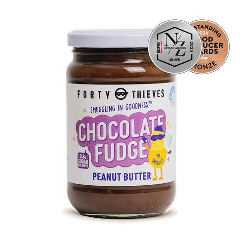 Peanut Butter Chocolate Fudge 290g, front of the jar
