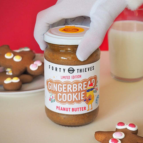 Peanut Butter Gingerbread Cookie 290g being served