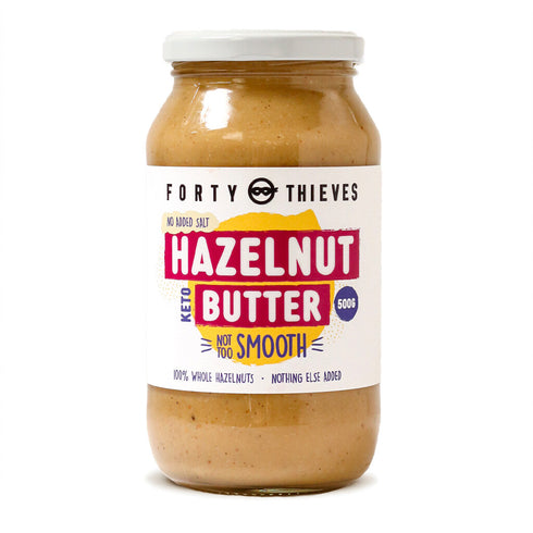 Hazelnut Butter Smooth 500g, front of the jar