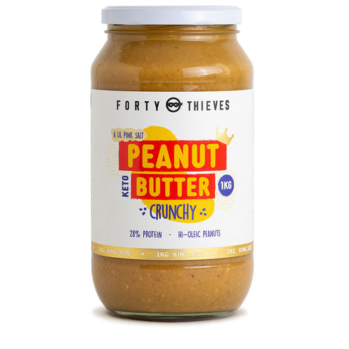 Peanut Butter Crunchy 1kg, front of the jar
