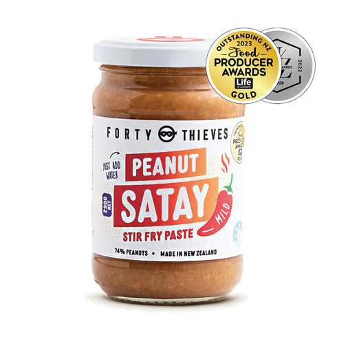Satay Peanut Paste Mild 290g, front of the jar