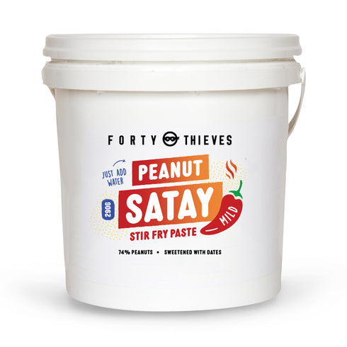 Satay Peanut Paste 2kg Catering Pail, front of the catering pail