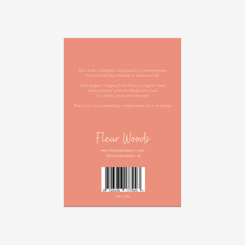 Greeting Card - Garden Wanderings Hydrangea-Fluer Woods-Matakana Pharmacy