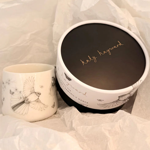 Mug - Fly With Me Piwaiwaka / Fantail-Katy Hayward-Matakana Pharmacy