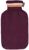 Hot Water Bottle with Knitted Cover Burgandy 2.0L-FASHY-Matakana Pharmacy