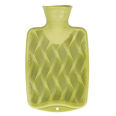 Hot Water Bottle Wavy Ribbed Green 2L-FASHY-Matakana Pharmacy