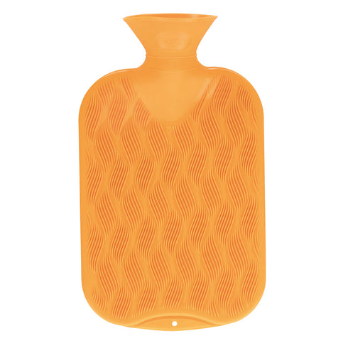 Hot Water Bottle Wavy Ribbed Orange 2L-FASHY-Matakana Pharmacy
