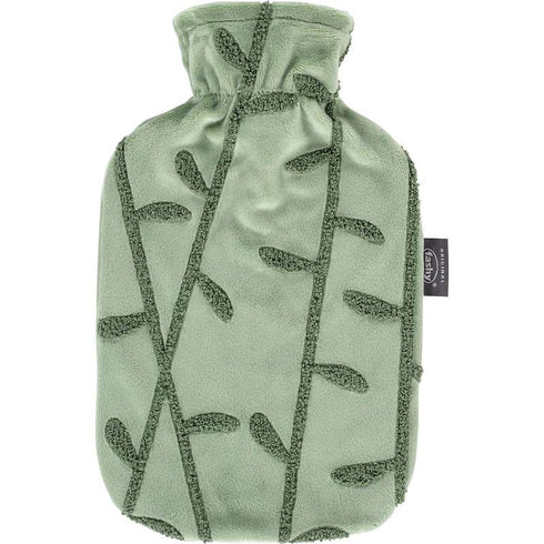 Hot Water Bottle Plush Cover 3D Embroidery Green 2.0L-FASHY-Matakana Pharmacy