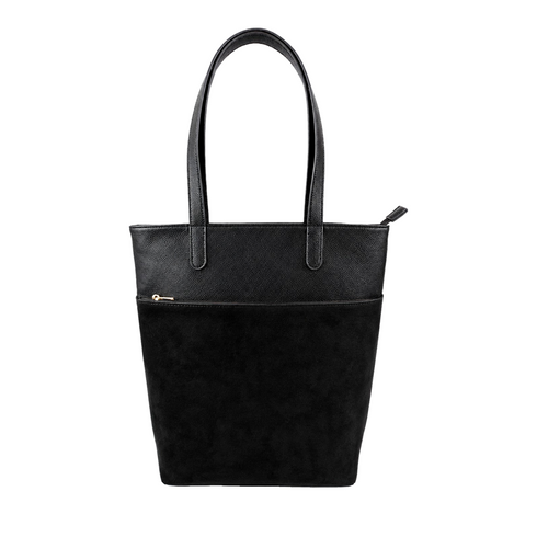 Fendalton Tote Bag | Black Suede-Moana Road NZ-Matakana Pharmacy