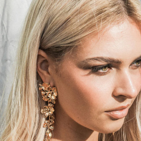 Floral Fall Earrings-Queen Of The Foxes-Matakana Pharmacy