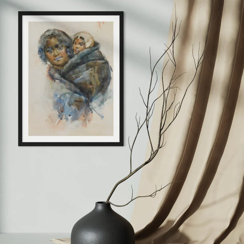 Frances Hodgkins - Print - Maori Woman and Child A4-Te Papa Store-Matakana Pharmacy