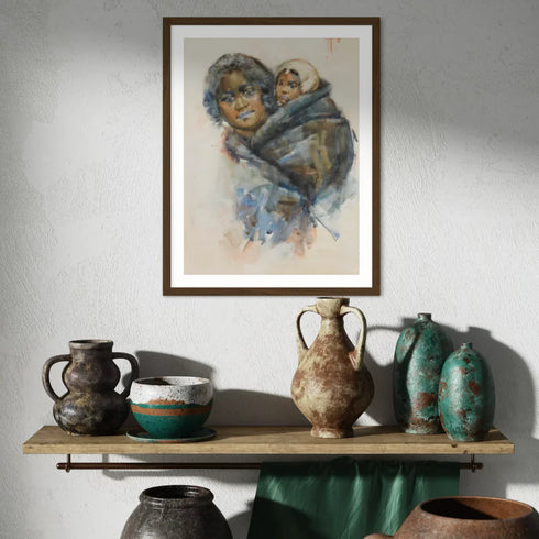 Frances Hodgkins - Print - Maori Woman and Child A4-Te Papa Store-Matakana Pharmacy