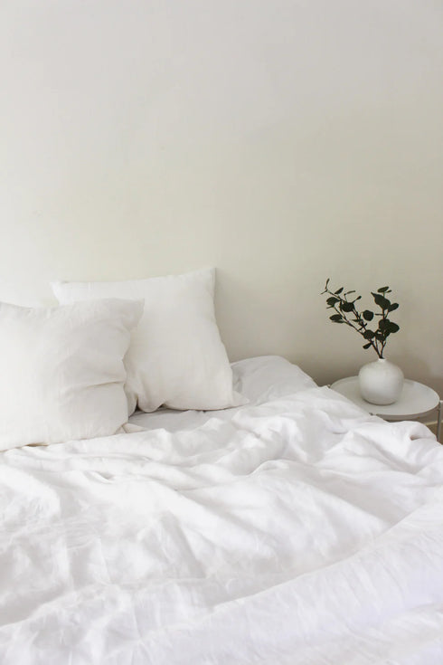 CAMDEN CO. Linen Euro Cases - Set of 2 - French White-Matakana Pharmacy