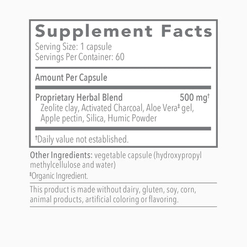 Image of GI Detox+ 60caps supplement facts