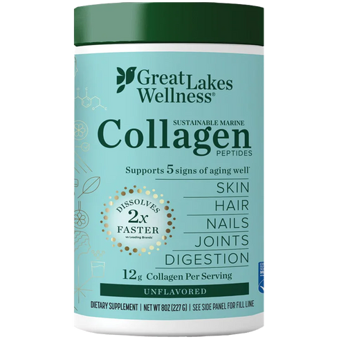 Great Lakes Wellness Sustainable Marine Collagen Peptides 227g - Unflavoured-Great Lakes Wellness-Matakana Pharmacy