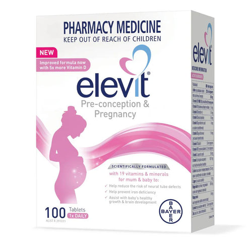 Elevit Pregnancy Vitamin D Tabs 100s-Bayer-Matakana Pharmacy