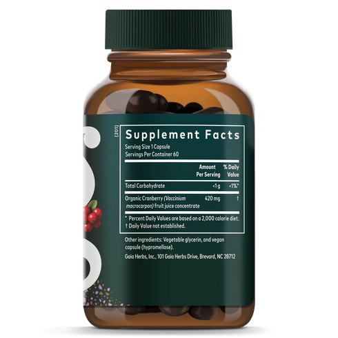 Cranberry Concentrate 60 Capsules-Gaia Herbs-Matakana Pharmacy