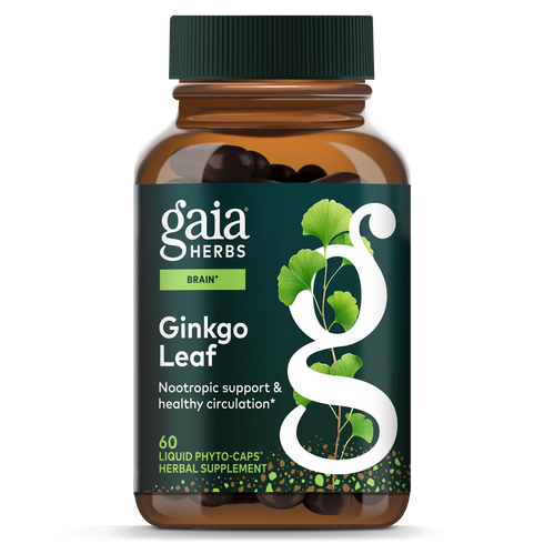 Ginkgo Leaf 60 Capsules-Gaia Herbs-Matakana Pharmacy